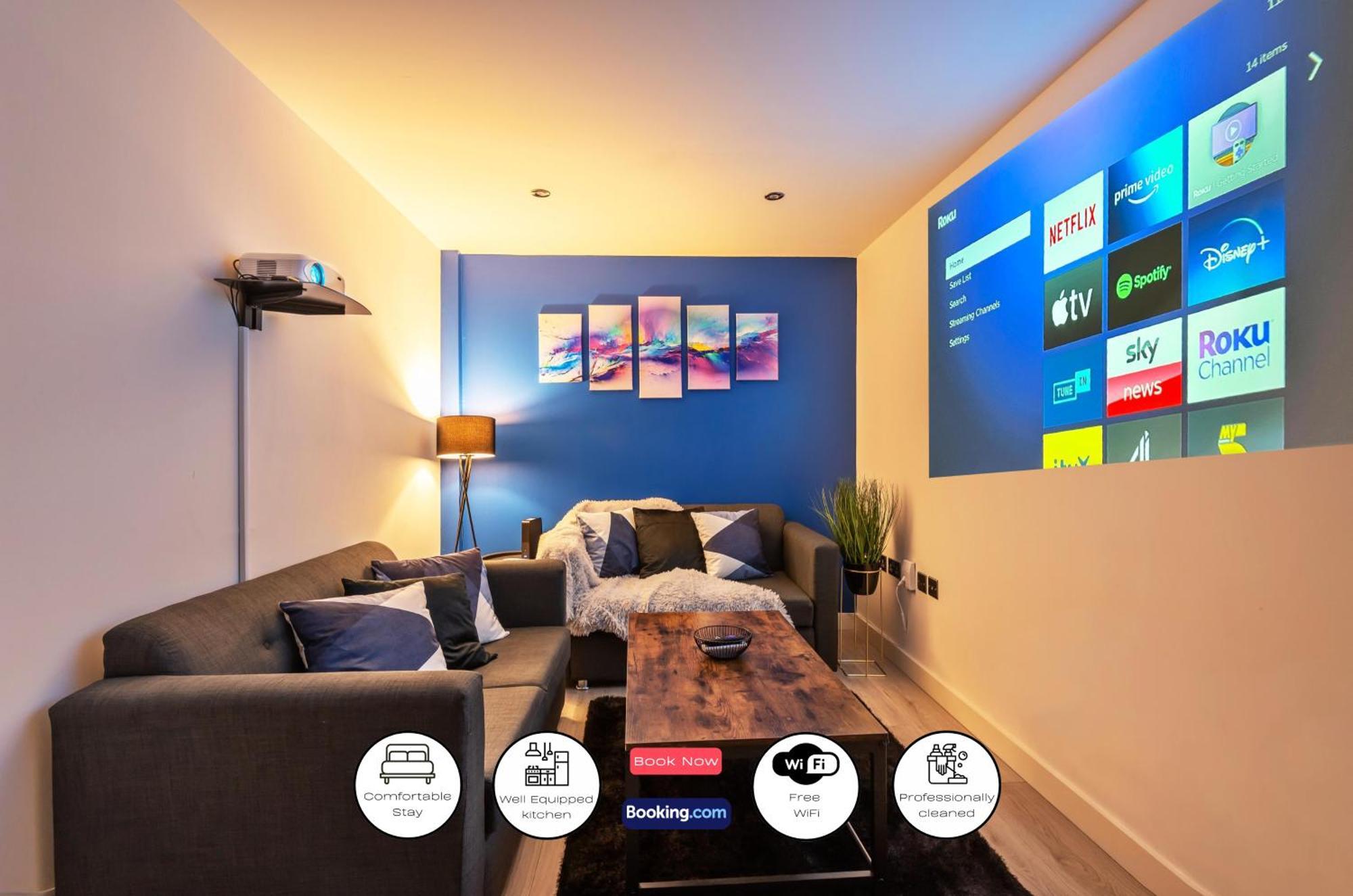 Spacious 1 Bedroom Apartment With 4K Cinema Experience By Green Haven Escapes In Bradford Bradford  Exterior photo